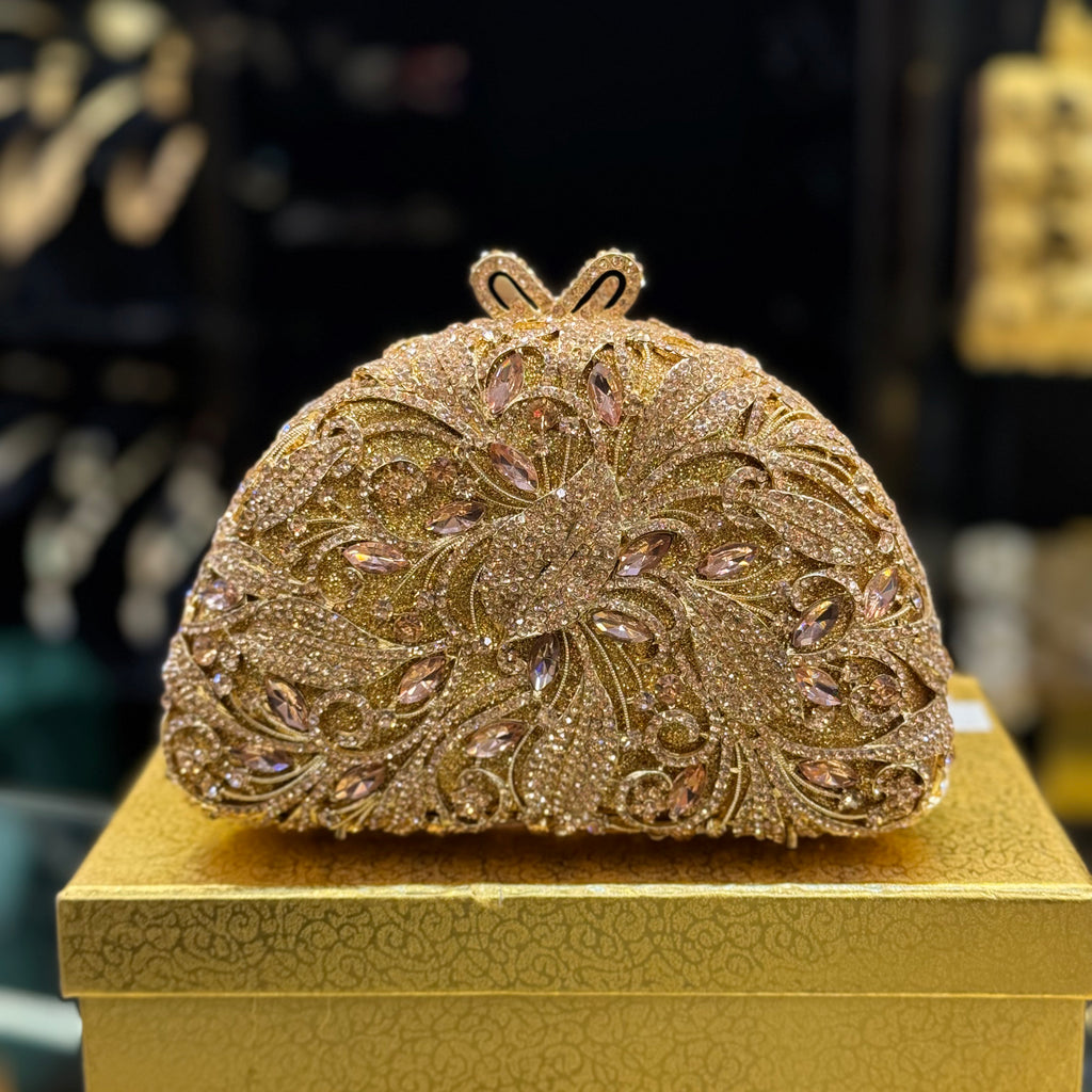 حقيبة سهرة "ماركيز" بمقبض يدوي وتصميم مرصع بالأحجار