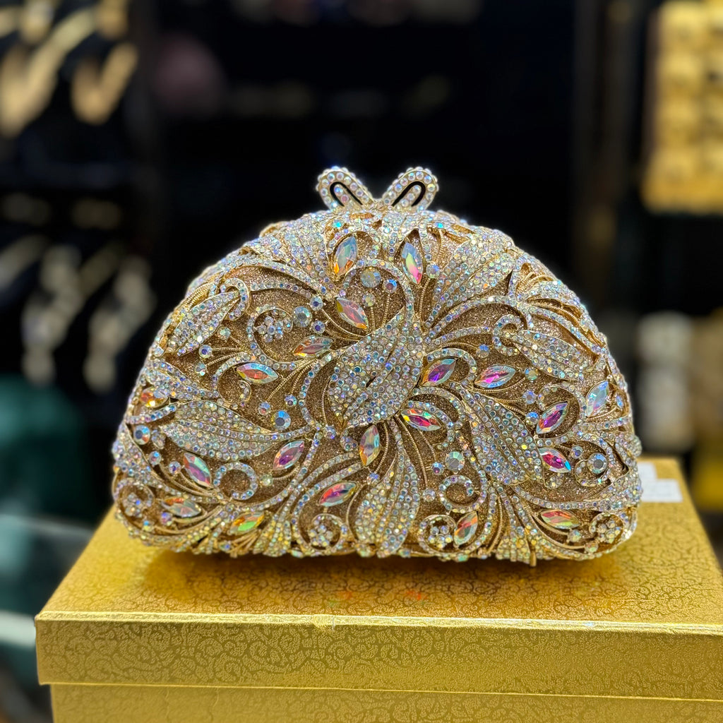 حقيبة سهرة "ماركيز" بمقبض يدوي وتصميم مرصع بالأحجار